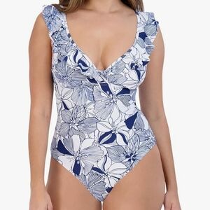 Stella Parker Women's One Piece Tummy Control Swimsuit size L NWT $108